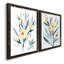Indigo et rosé Bouquet I, toile encadrée de qualité supérieure - prête à être accrochée-1989165029-1989165025