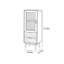 Armoire décorative à une porte et poignée en verre