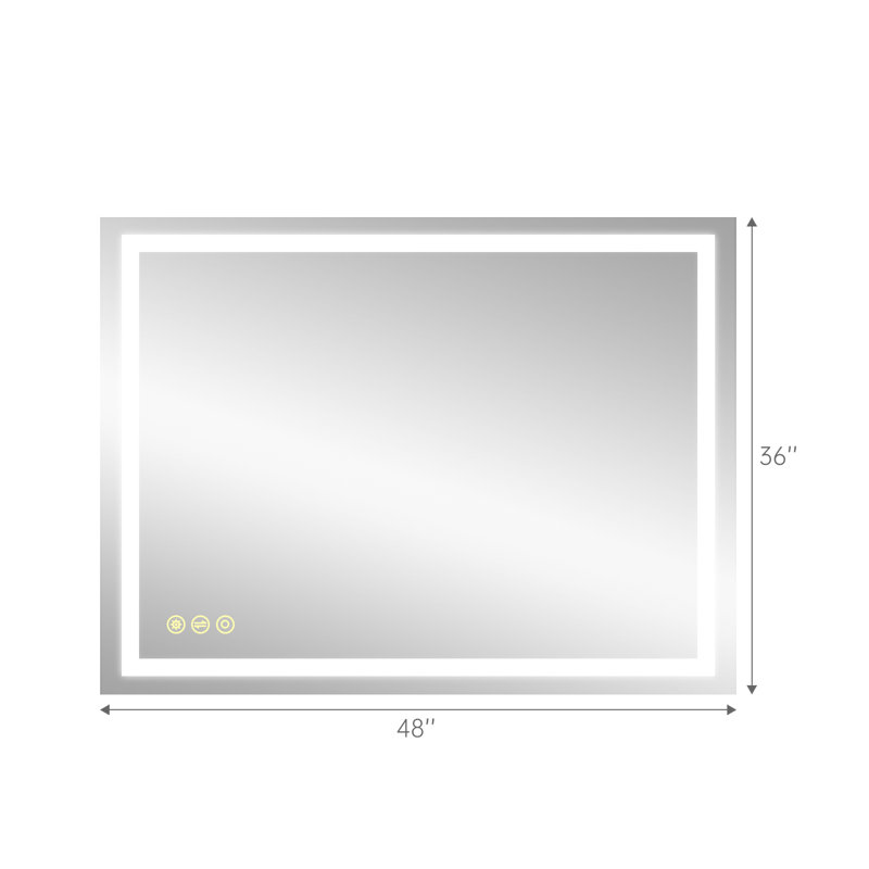 Miroir de salle de bain moderne et contemporain, 36 po x 48 po