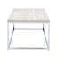 Table basse en chêne clair et chrome avec base ouverte