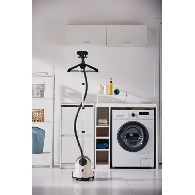 Presseur à vapeur sur pied SALAV® GS18-DJ avec roulettes pour un déplacement facile, réservoir d'eau de 1,8 L pour 1 heure de cuisson à la vapeur continue, poteau réglable pour le rangement, 1500 watts, avec détartrant