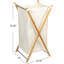 Panier en bambou X-Frame, doublure lavable et cadre en bambou, et renouvelable, pliable pour le rangement, simple et chic-255680673-255680674