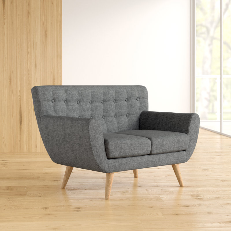 Farnum Polyester Flared Arm Standard Loveseat, 86cm H x 128cm W x 80cm D