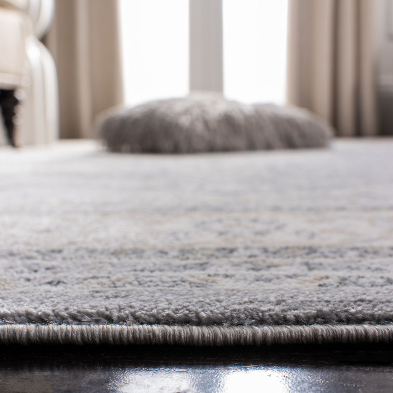 Delmer Performance Oriental Rug, Square 6'7"