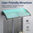 Polycarbonate Window Door Awning Canopy Brown with Black Bracket-51203728