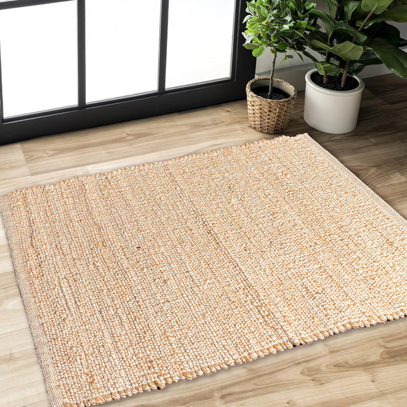 Tapis en jute Aleksei, Rectangulaire 2 pi x 3 pi, Beige