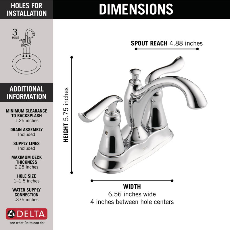 Robinet de salle de bain Linden, Chrome