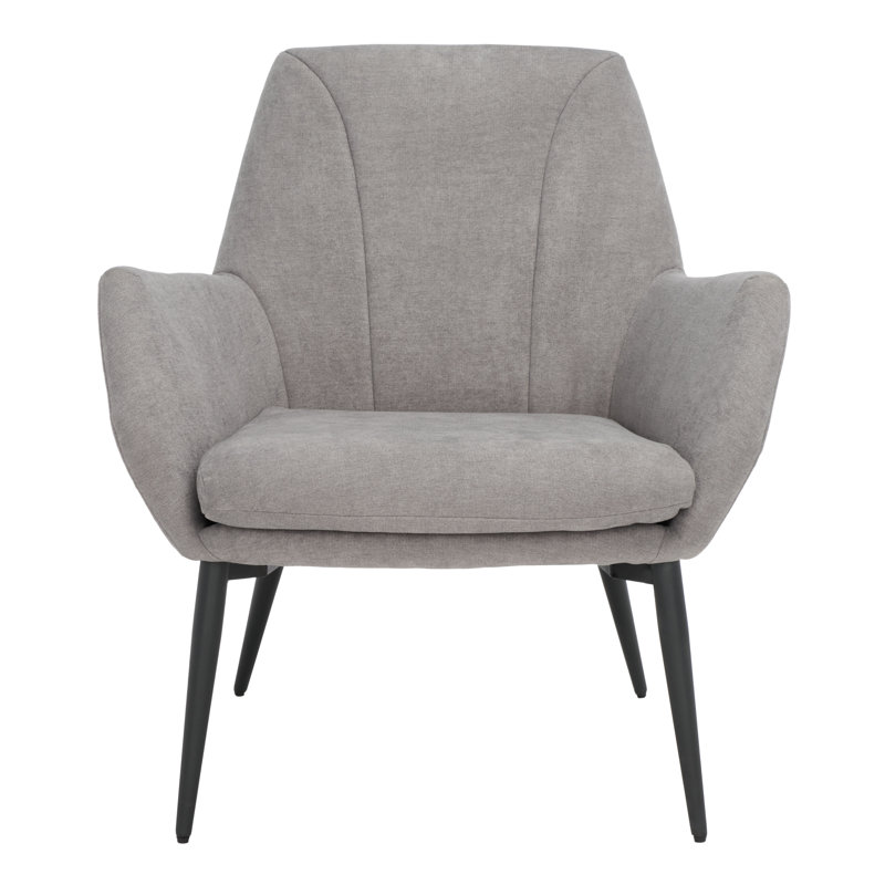 Sloane 29'' Grey Velvet Metal-Legged Modern Accent Chair