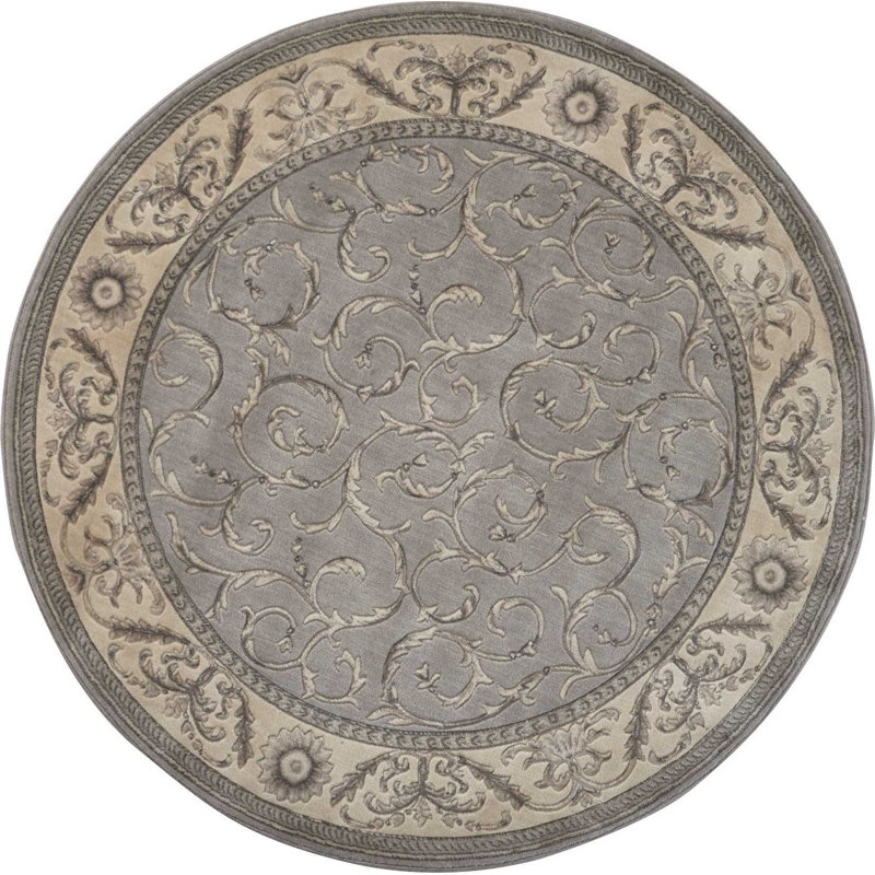 Atomix Oriental Indoor Rug, Round 5'6"