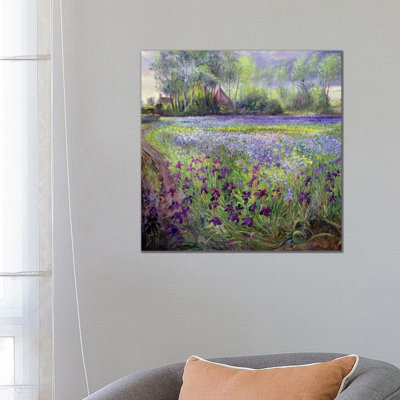 Trackway Past The Iris Field, 1991 by Timothy Easton - Wrapped Canvas Painting