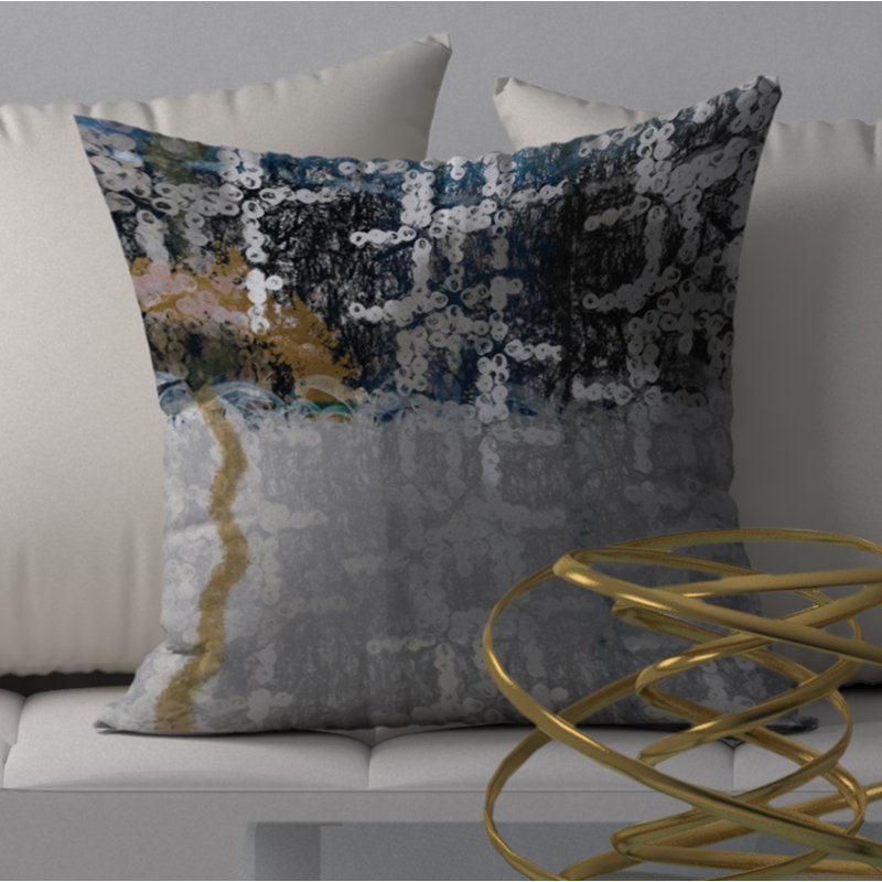 Abstract Reversible Throw Pillow, 20" x 20"