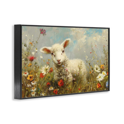 «Wildflower Lamb Portrait», estampe numérique, design par LSR Design Studio