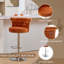 Ensemble de table de bar ronde en verre réglable en hauteur et tabourets de bar sur pattes en velours-1475274162-1475274156
