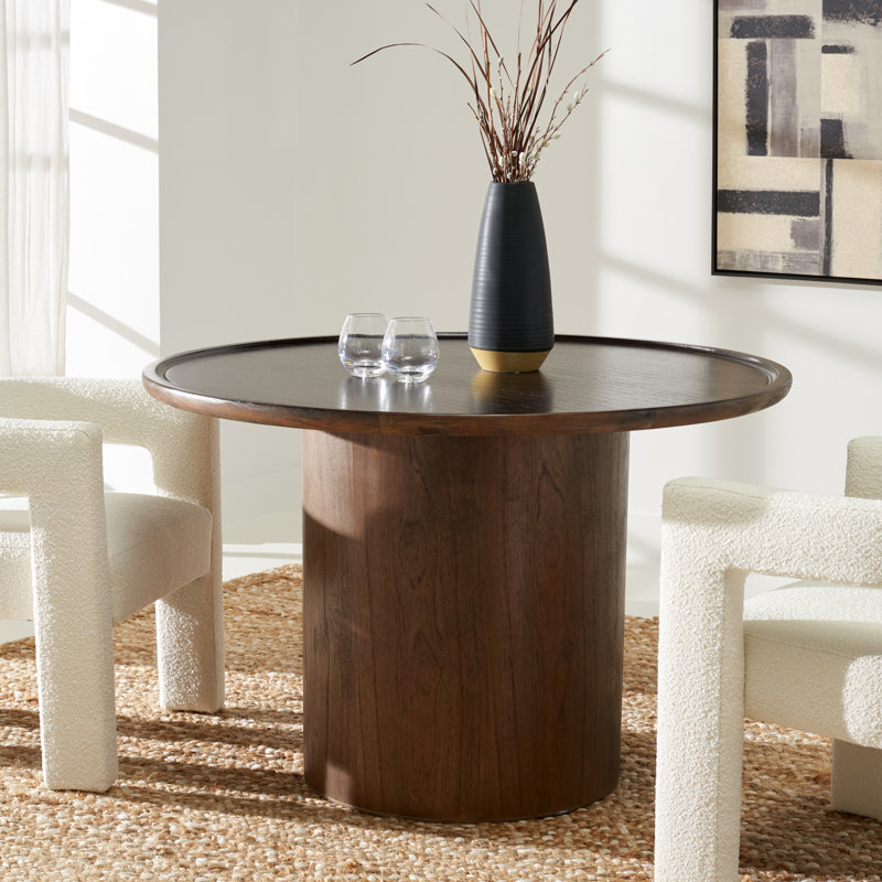 Acadia 46" Pedestal Dining Table, Walnut