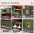 Wooden Play Kitchen For Kids With Realistic Lights & Sounds, Faucet, Oven, Microwave, Fun Accessories, Gift For Ages 3+, Green-120285927