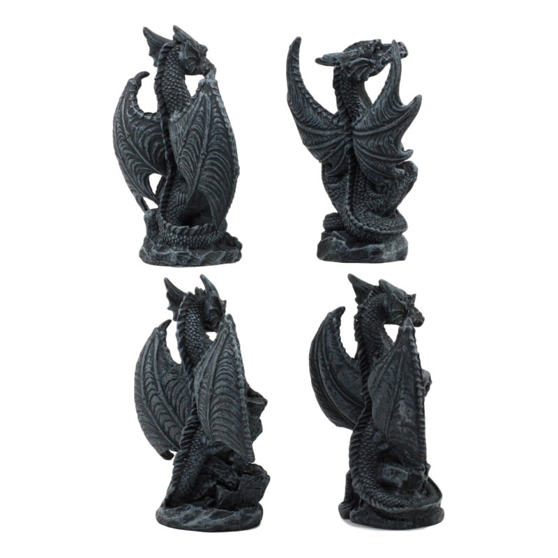 Ensemble de figurine dragons de tuteur de gardien fantaisie 4 pièces Edicott