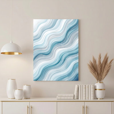 Art mural sur toile Gallery Wrap pour le salon, la chambre à coucher, le bureau ou le vestibule - Décoration murale décorative avec motif à vagues