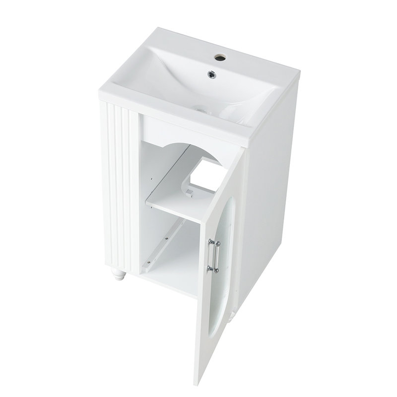 Meuble-lavabo simple avec plateau Dohn 20,01, Blanc