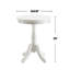 Table d'appoint ronde à piédestal, blanc