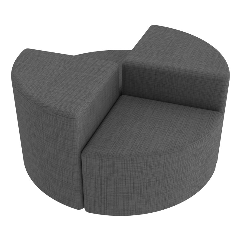 Tabouret à tarte structuré en savoir plus, Quadrillé gris