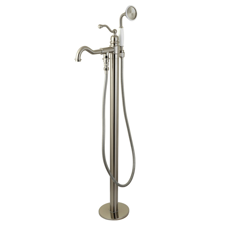 Baignoire autoportante ovale 51 po Kingston, Nickel brossé