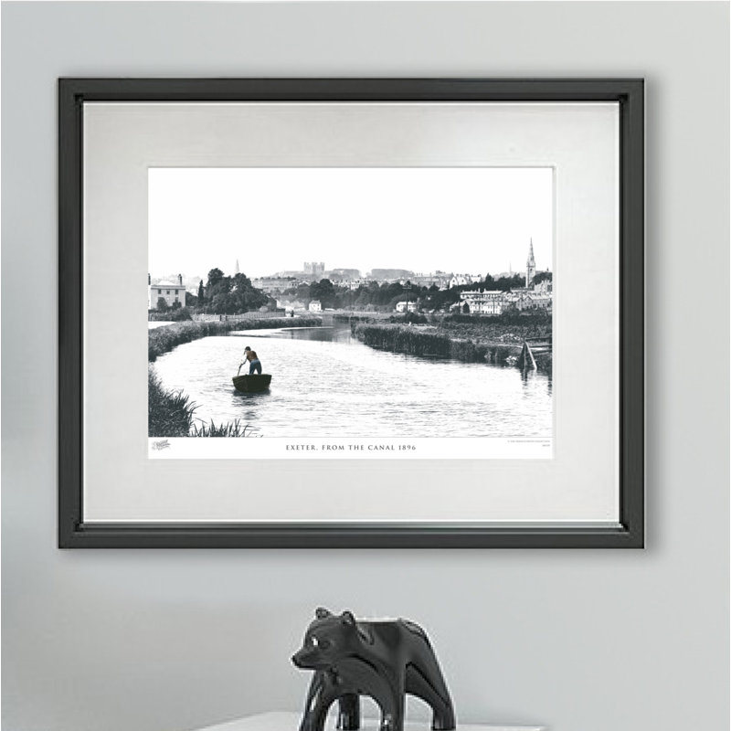 Exeter, From The Canal 1896 - Single Picture Frame Print, 28cm H x 36cm W x 2.3cm D