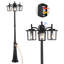 Black Dusk To Dawn Outdoor Post Light With Gfci Outlet
