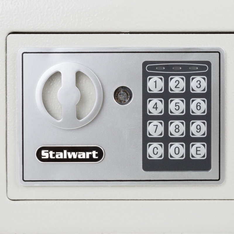 Digital Security Safe Box for Valuables - Compact Steel Lock Box with Electronic Keypad 