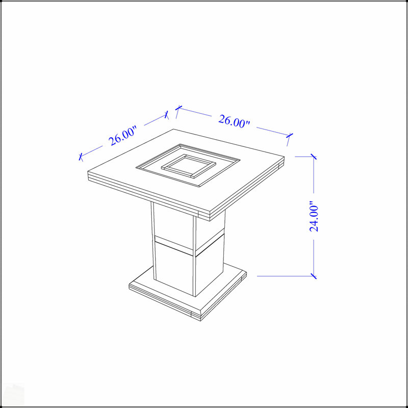 Ariya Dark Gray End Table With High-Gloss Finish And Glitter Detailing For Modern Elegance And Versatility, Dark Gray 