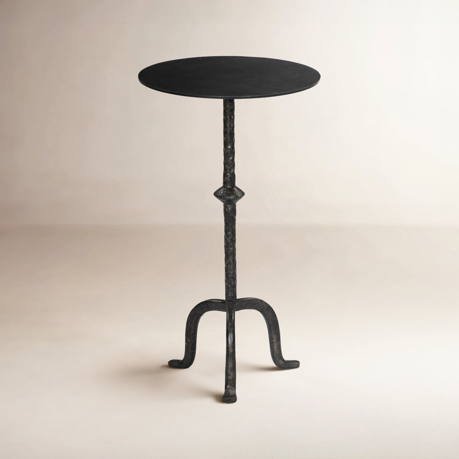 Redrow 12" End Table, Raw Black
