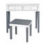 Coiffeuse de maquillage avec tabouret de coin 2 tiroirs Amaris-27853827