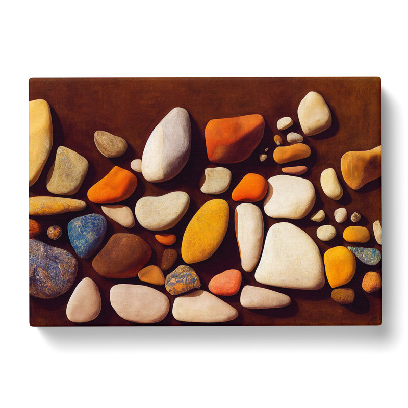 Fabulous River Pebbles - Wrapped Canvas, 35cm H x 50cm W x 3cm D