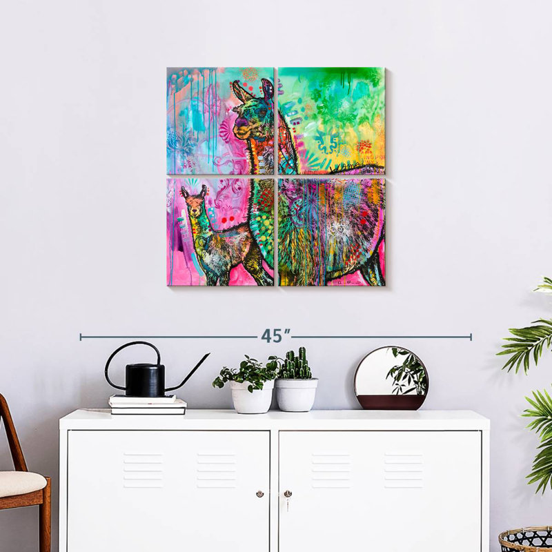 Brampt Psychedelic Llama, 26" H x 26" W