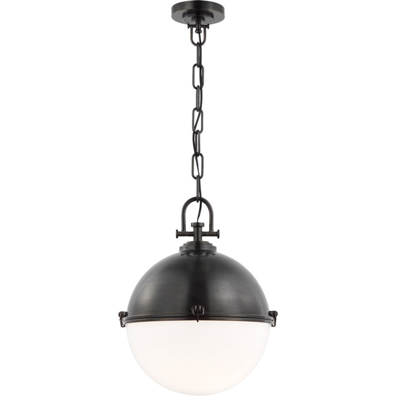 Chapman & Myers Adrian Globe Pendant, 21.5" H x 17" W x 17" D, Bronze