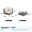 Canapé modulaire d'extérieur en osier 57,8 po Aten-356704520