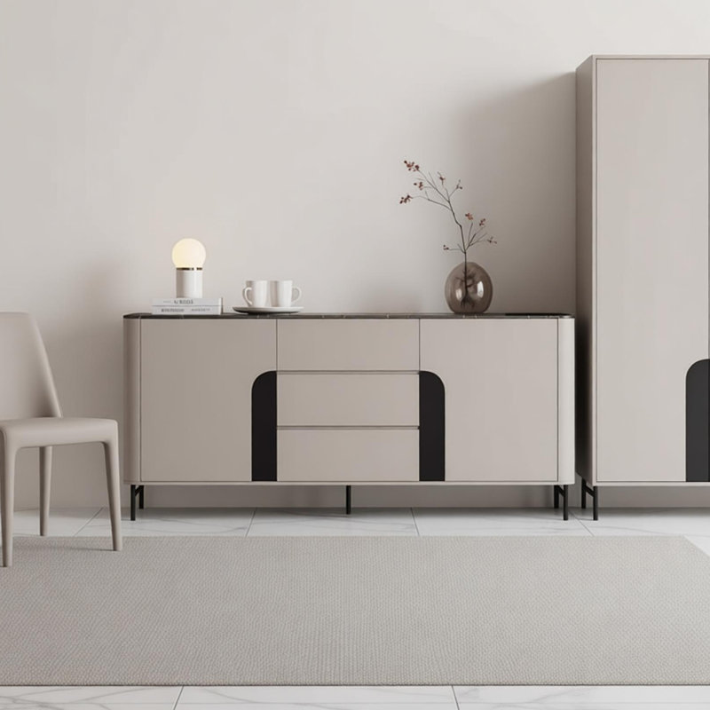 Armoire d'entrée de style italien de luxe, H 33,46 po x l 59,05 po x P 15,75 po