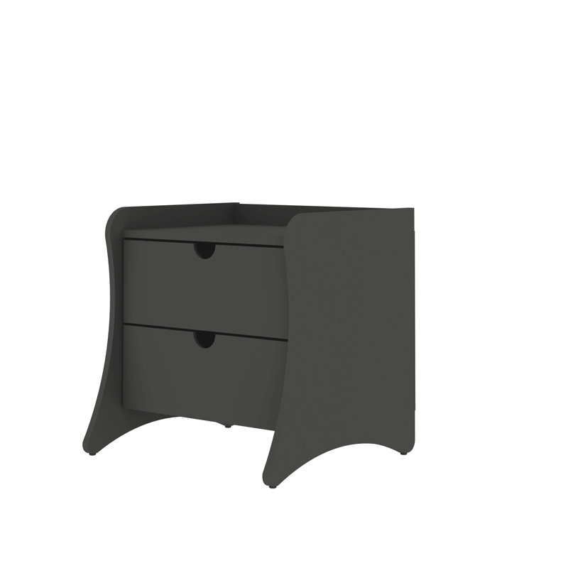 Ensemble de commode et table de chevet 2 pièces Coney, Gris