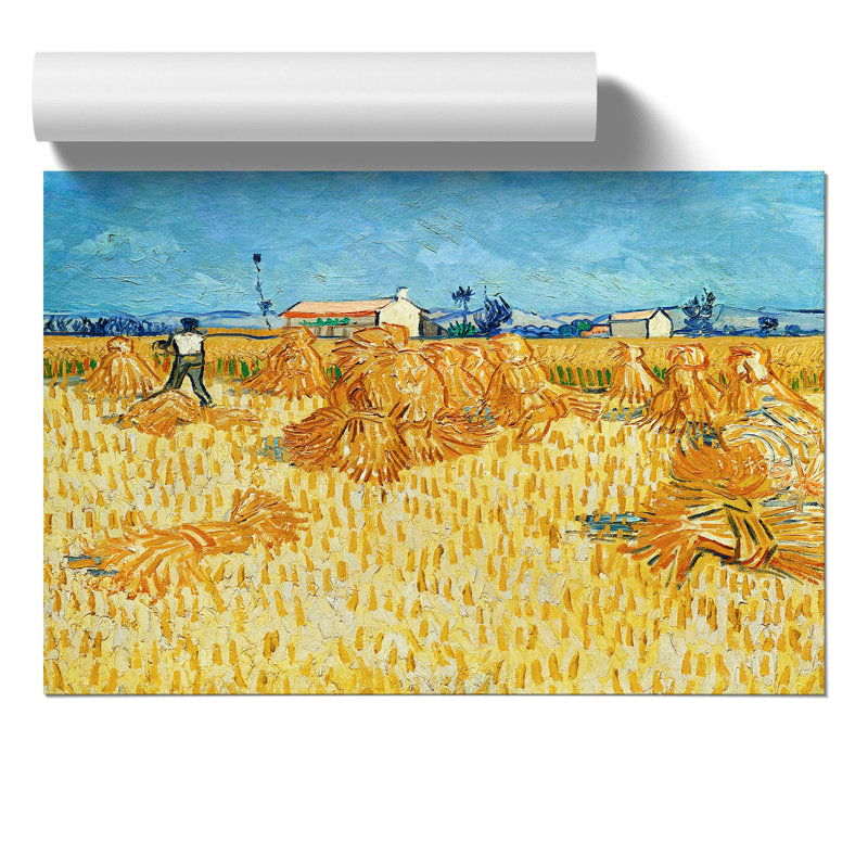 Harvest in Provence by Vincent Van Gogh - Unframed Painting, 21cm H x 30cm W x 0.1cm D