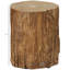 Tabouret de souche d'arbre, table d'appoint décorative avec plateau de table rond, table de bout en béton avec finition grain de bois, pour l'intérieur et l'extérieur, naturel