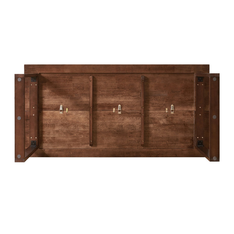 Mid‑Century Modern Rectangular Solid Wood Kitchen Table