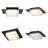 Square Chrome-Plated Integrated LED Recessed Ceiling Light, Three-Color Light-1438174681-1438174680-1438174677