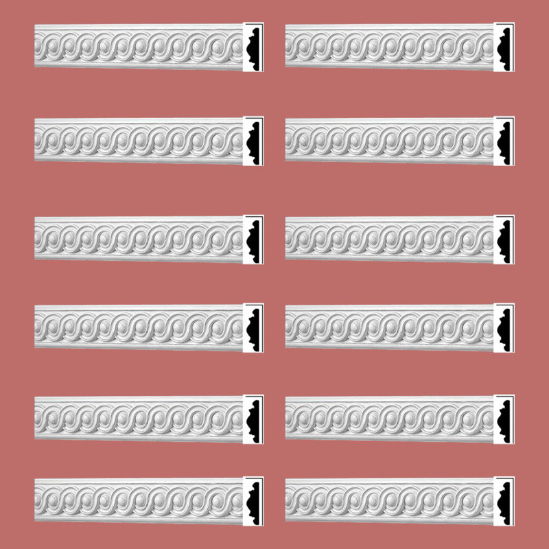 Moulure couronnée H 3 1/4 po x l 1/2 po x P 3 1/4 po