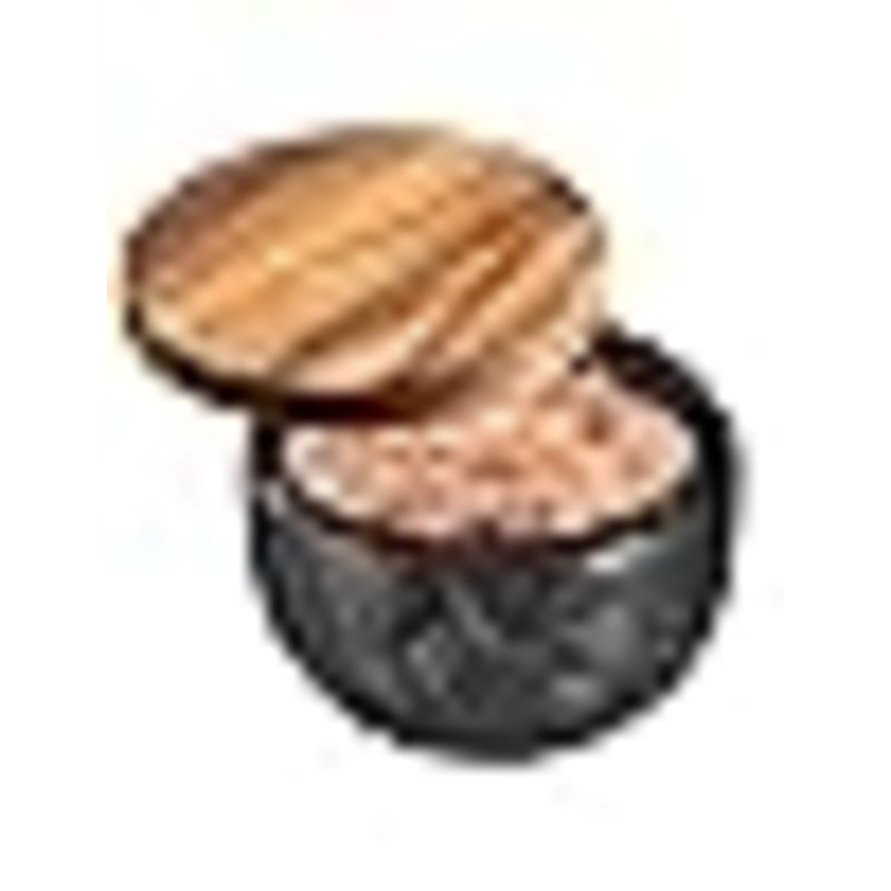 Bac à sel avec cuillère à base de marbre noir et plateau en acacia naturel Boîtes décoratives Assaisonnement pour épices Bac à sel Design élégant