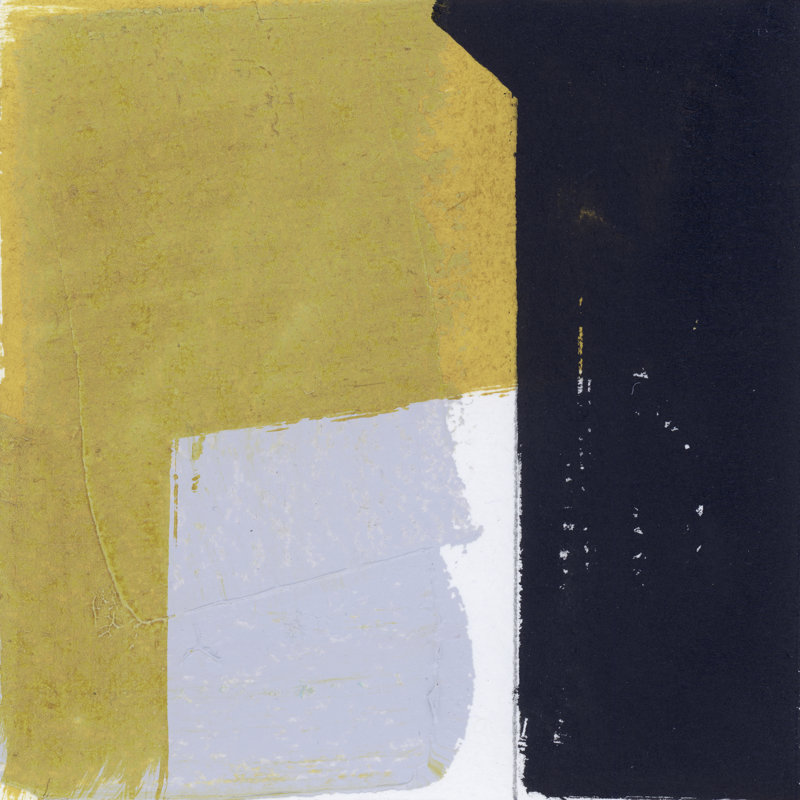 Noir et jaune I, H 30 po x l 30 po