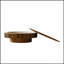Table basse ovale de 47 po avec rangement, placage en bois massif, décor moderne pour le salon, la chambre à coucher, un appartement ou un bureau