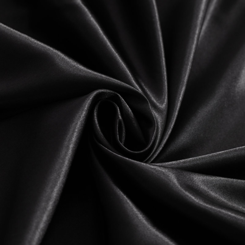 Luxury 4-Piece Satin Sheet Set - Satin Bedding Set, California King Bedspread + 4 Additional Pieces, Black