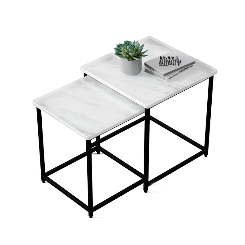 Natural Marble Top Mini Coffee Table, Namib Fantasy