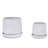Gloss White Ceramic Planter Pot Of 2, Modern Design With Leaf, Suitable For Patio Garden Windowsill, And Weather - 2 Leaf Decoration, Ideal Plant Growth, Long Lasting Construction-1254764366