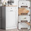 Armoire à ordures inclinable 13 gallons, poubelle cachée en bois à l'épreuve des animaux pour la cuisine-110687077
