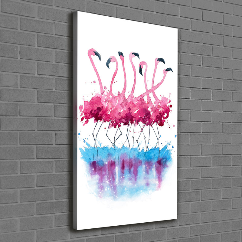 Flamingos - Wrapped Canvas Print